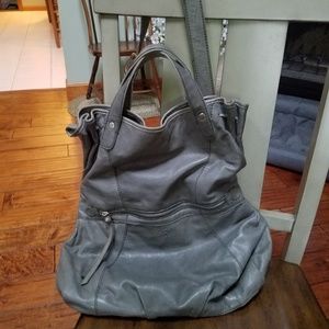 Lucky Crossbody or Hobo  Bag Gray Leather